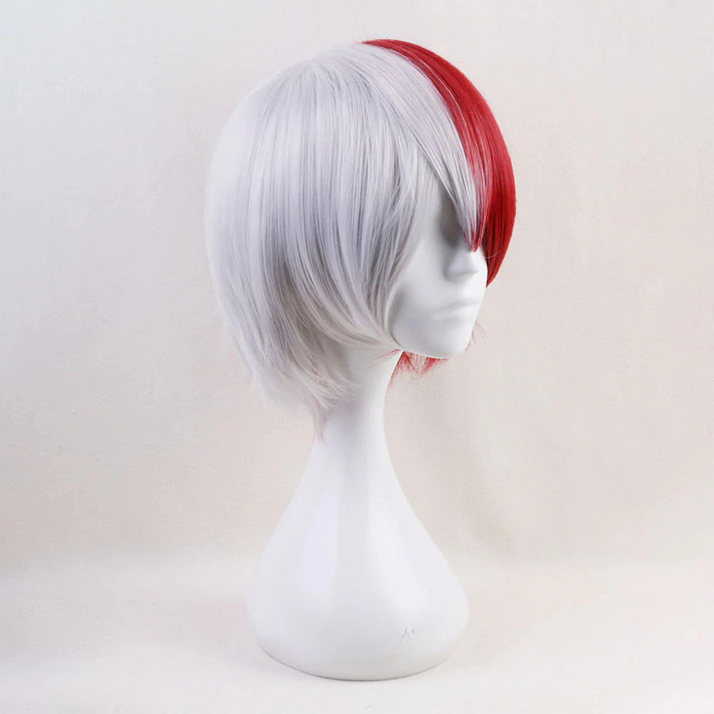Anime My Hero Academia Costume Todoroki Shoto Training/Gym Cosplay Outfit with Wig - Image 8