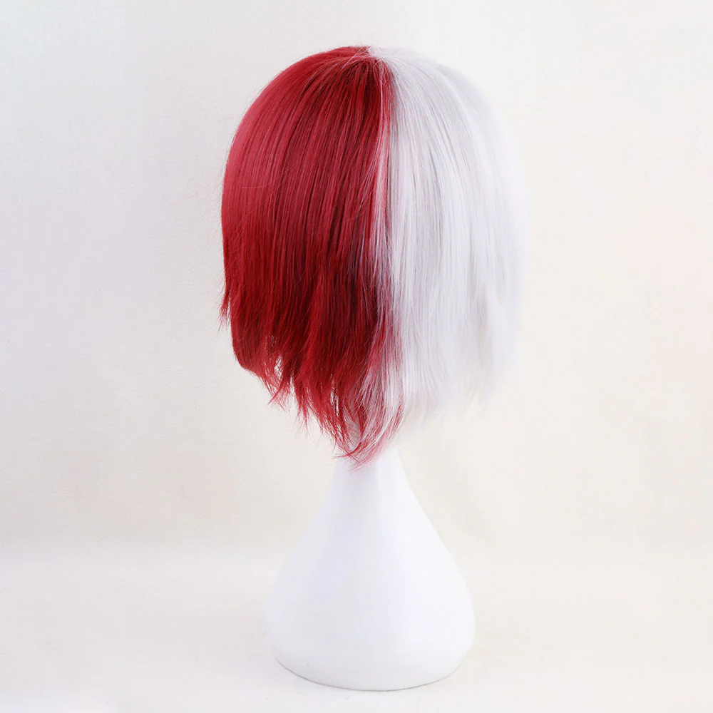 Anime My Hero Academia Costume Todoroki Shoto Training/Gym Cosplay Outfit with Wig - Image 9