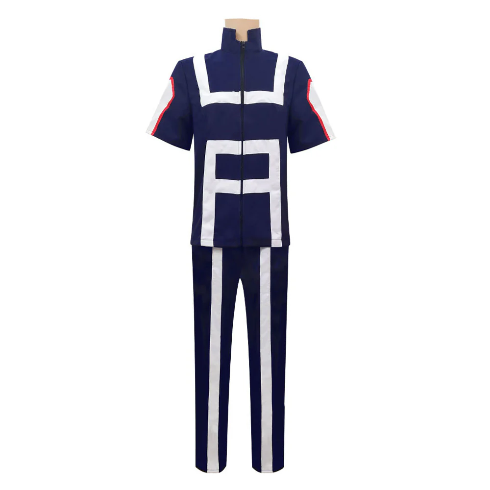 Anime My Hero Academia Costume Yaoyorozu Momo Training/Gym Cosplay Outfit with Wig - Image 2