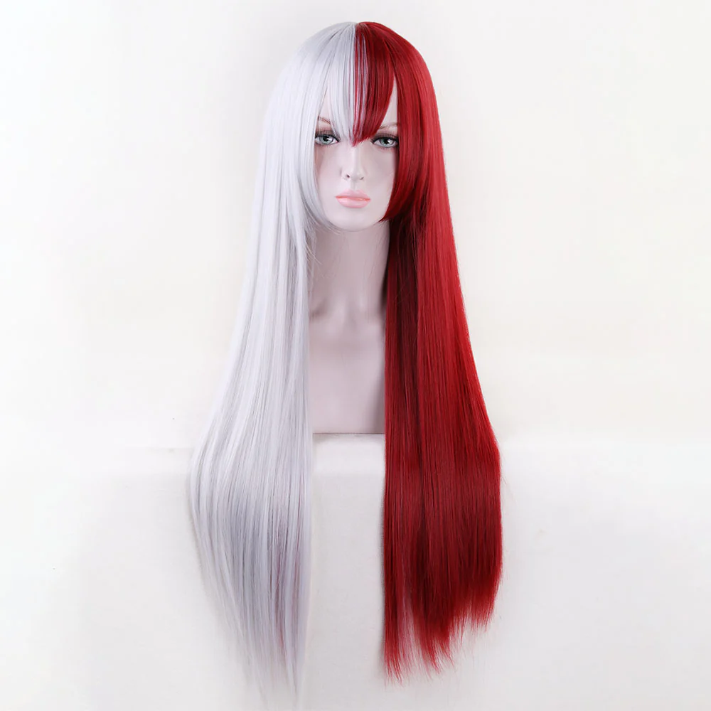 Anime My Hero Academia Female Todoroki Shoto Cosplay Wig Heat Resistant Sythentic Hair - Image 2