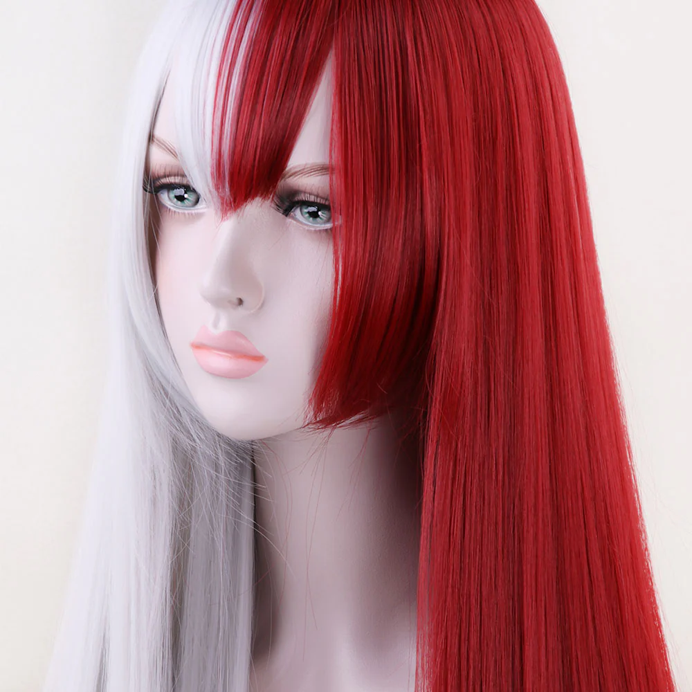 Anime My Hero Academia Female Todoroki Shoto Cosplay Wig Heat Resistant Sythentic Hair - Image 6