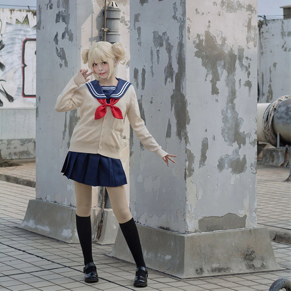 Anime My Hero Academia Himiko Toga League of Villains Costume With Wigs - Image 2