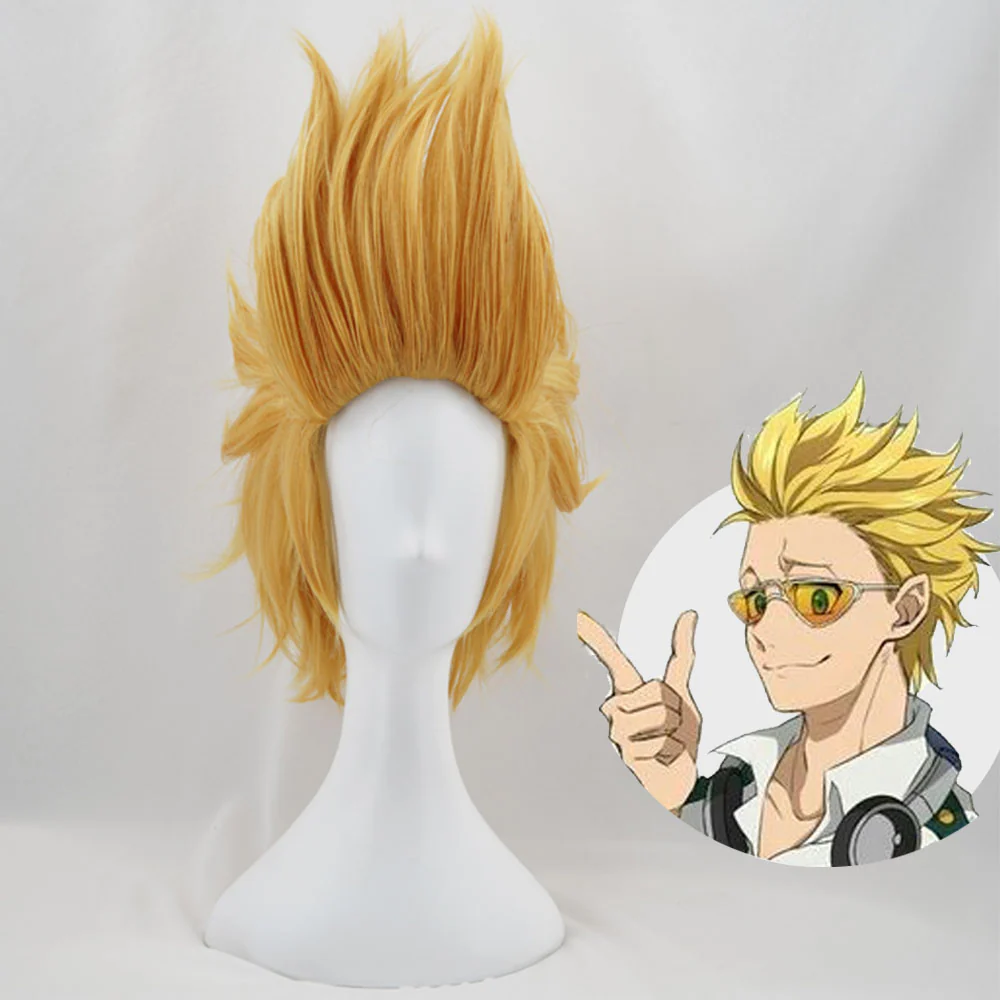 Anime My Hero Academia Present Mic Cosplay Wig Heat Resistant Sythentic Hair