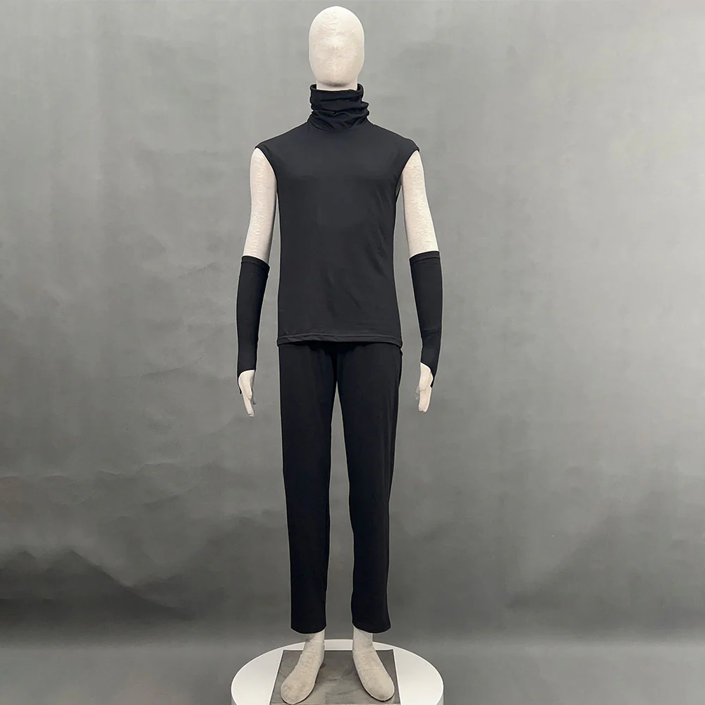 Anime Naruto Costume Hatake Kakashi Anbu Cosplay Mask Shirt Gray full Outfits with Accessories - Image 10