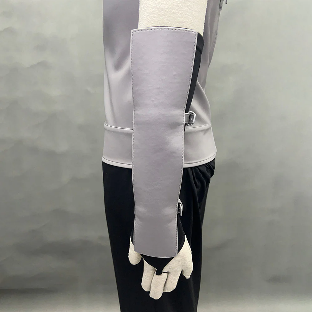 Anime Naruto Costume Hatake Kakashi Anbu Cosplay Mask Shirt Gray full Outfits with Accessories - Image 7
