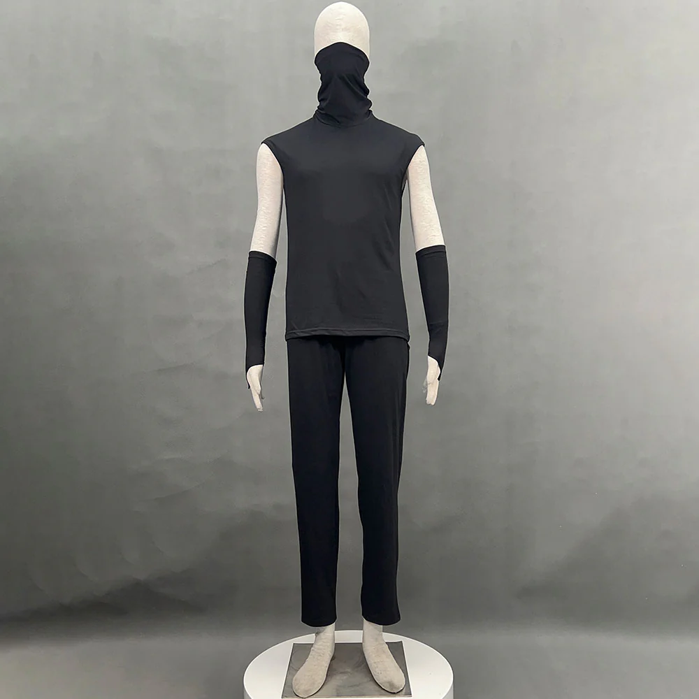 Anime Naruto Costume Hatake Kakashi Anbu Cosplay Mask Shirt Gray full Outfits with Accessories - Image 8