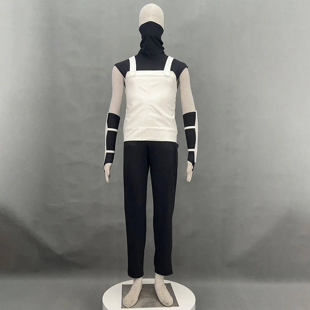 Anime Naruto Costume Hatake Kakashi Anbu Cosplay Mask Shirt White full Outfits with Accessories - Image 2