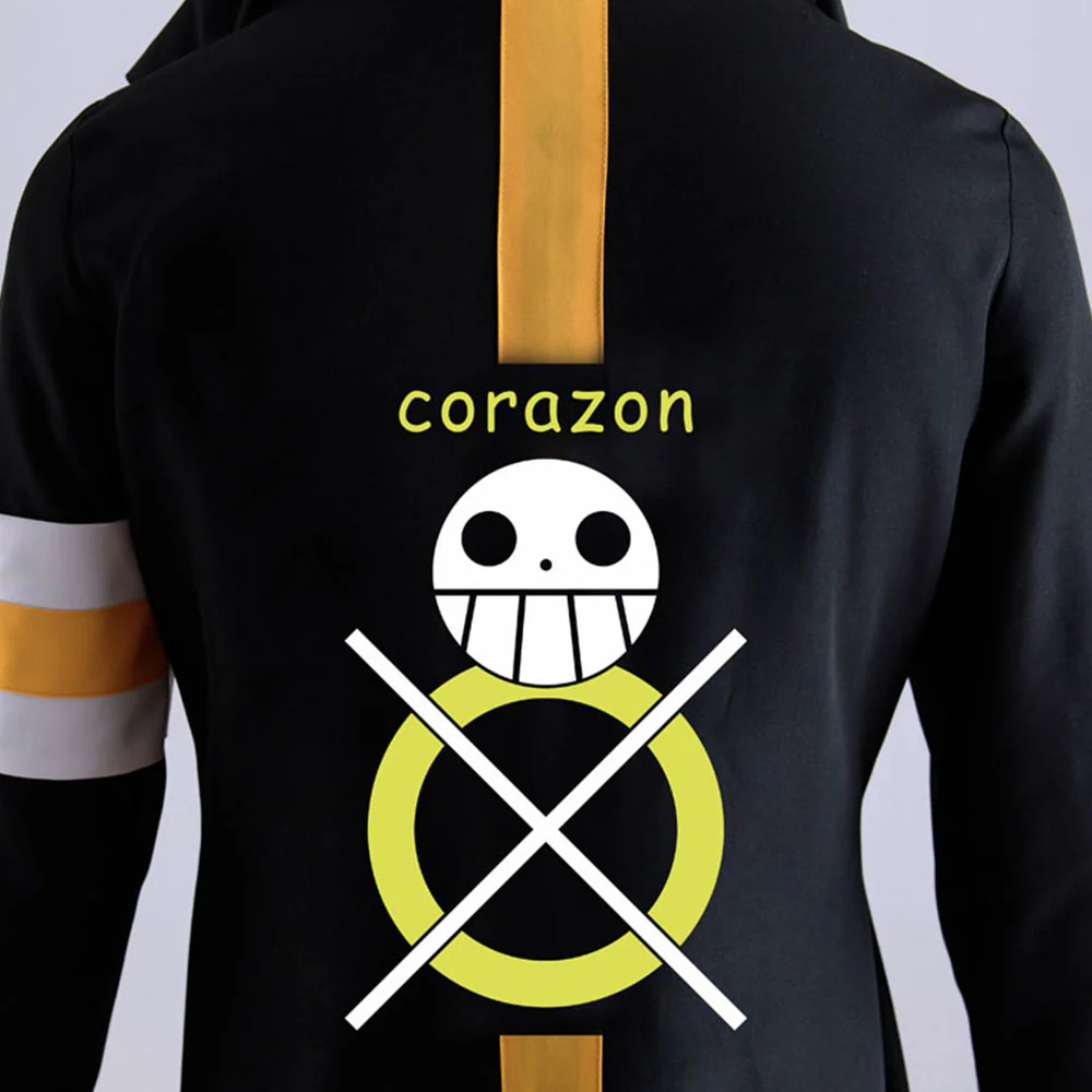 Anime One Piece Costume Trafalgar Law Cosplay Cloak Robe with Hat for Men - Image 4