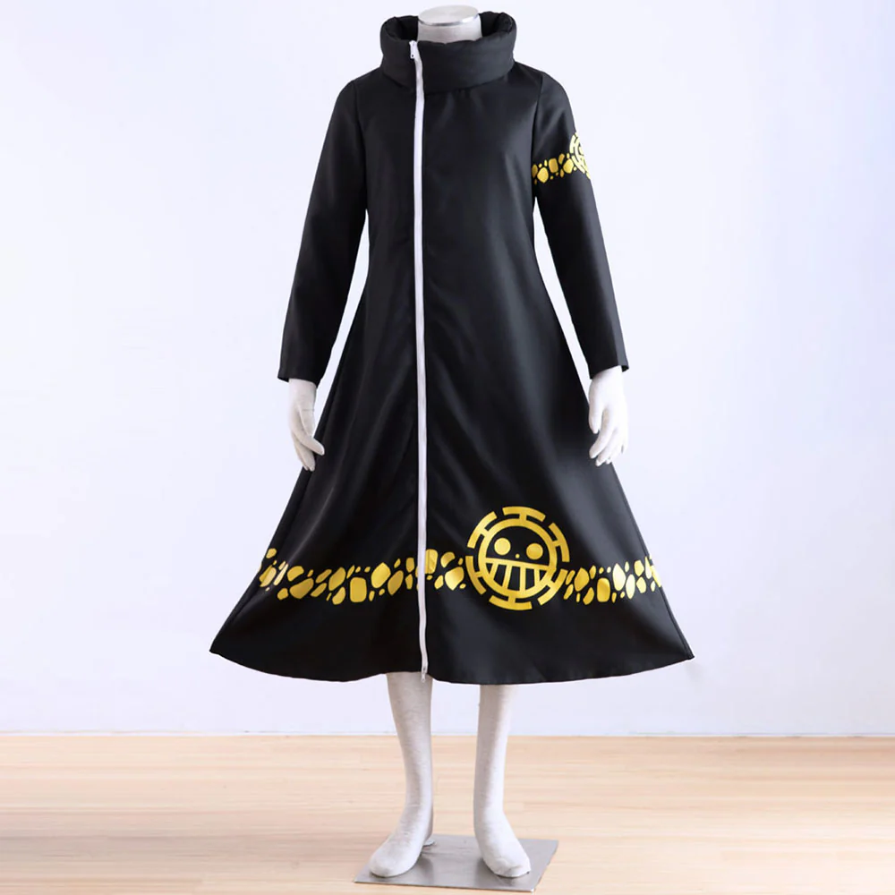 Anime One Piece Costume Trafalgar Law Cosplay Robe Cloak with Hat for Men - Image 2