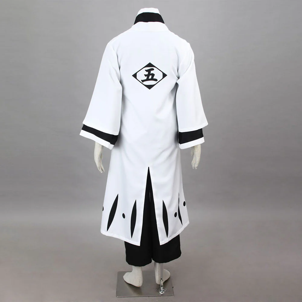 Bleach Costume Aizen Sousuke Cosplay Kimono Set 5th Division Captain Costume for Men and Kids - Image 3