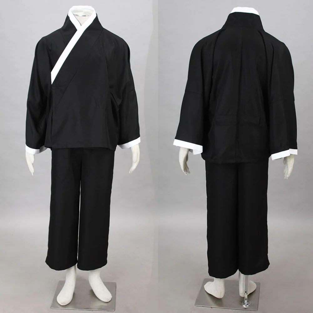 Bleach Costume Kuchiki Byakuya Cosplay Kimono Set 6th Division Captain Costume for Men and Kids - Image 6
