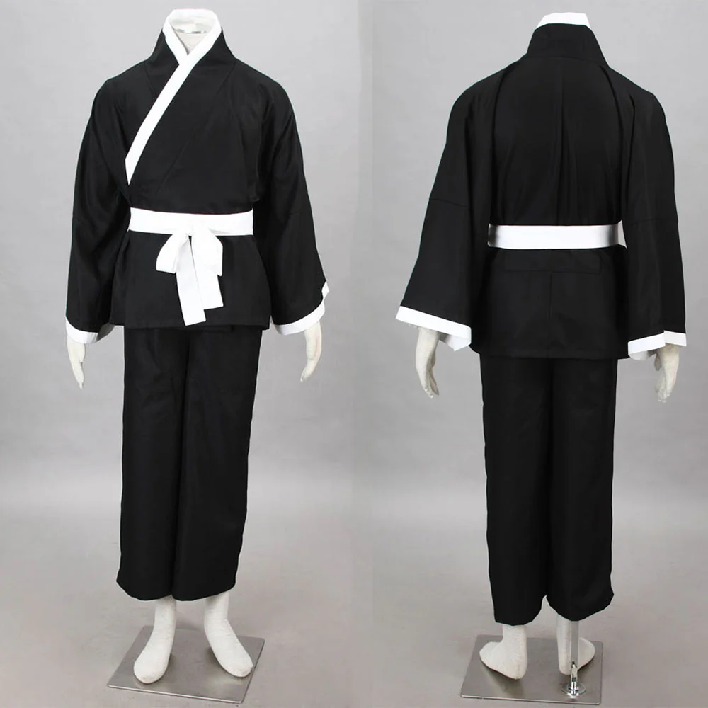 Bleach Costume Kuchiki Byakuya Cosplay Kimono Set 6th Division Captain Costume for Men and Kids - Image 7
