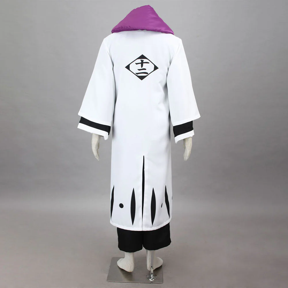 Bleach Costume Kurotsuchi Mayuri Cosplay Kimono Outfit 12th Division Captain Costume for Men and Kids - Image 3
