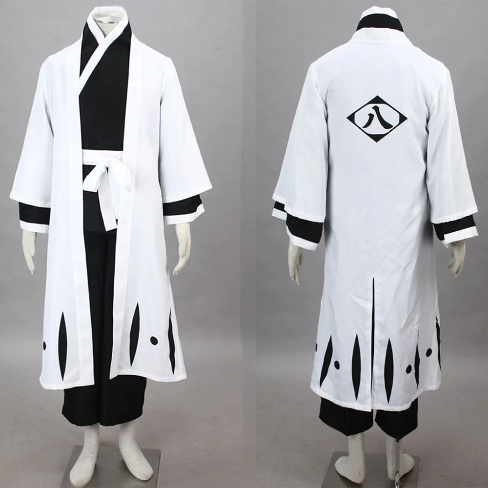 Bleach Costume Kyoraku Shunsui Cosplay Kimono Outfit 8th Division Captain Costume for Men and Kids - Image 5