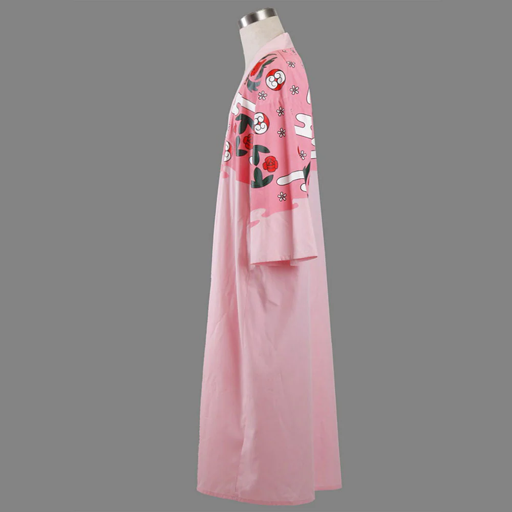 Bleach Kyoraku Shunsui Cosplay Kimono Robe 8th Division Captain Costume for Men and Kids - Image 3