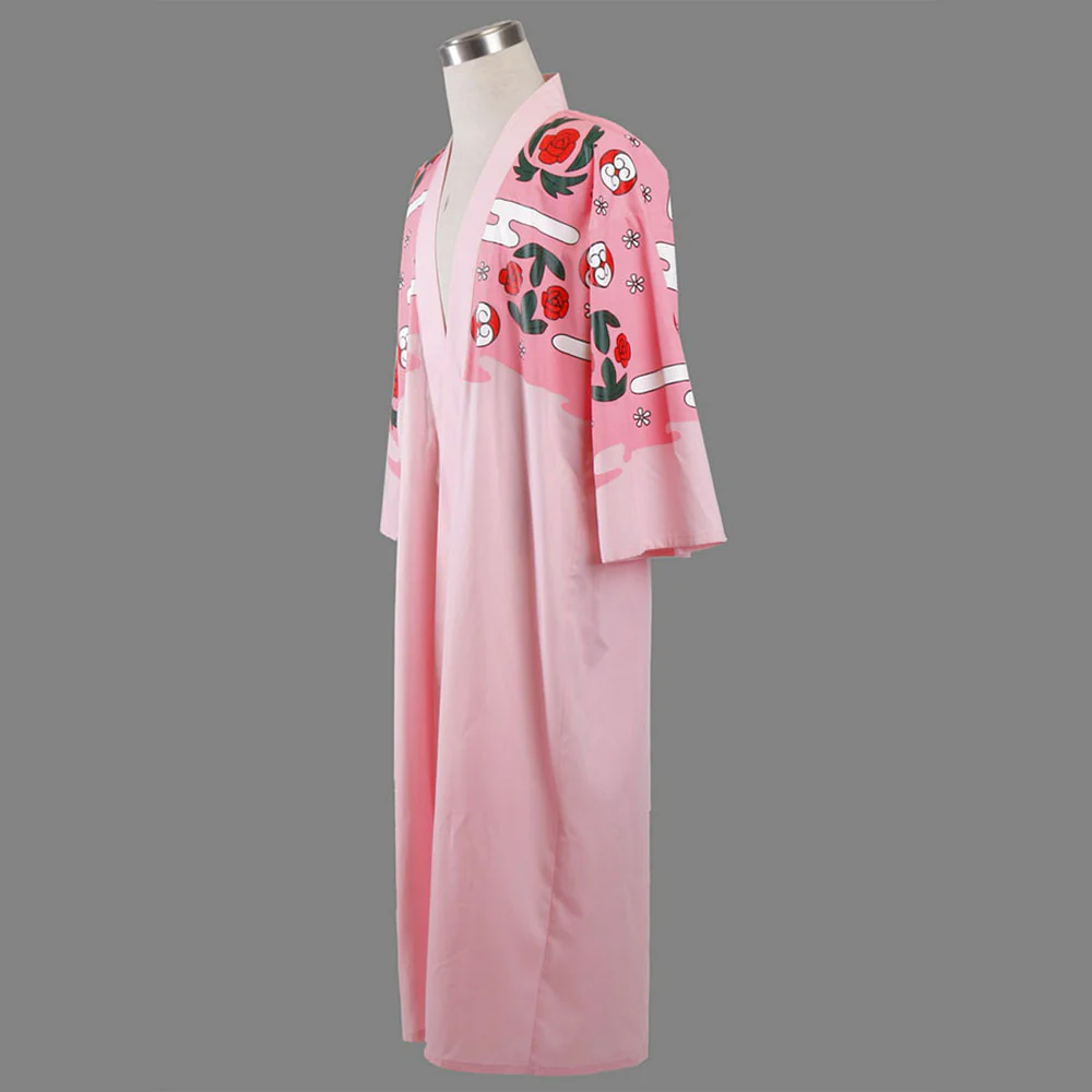Bleach Kyoraku Shunsui Cosplay Kimono Robe 8th Division Captain Costume for Men and Kids - Image 4