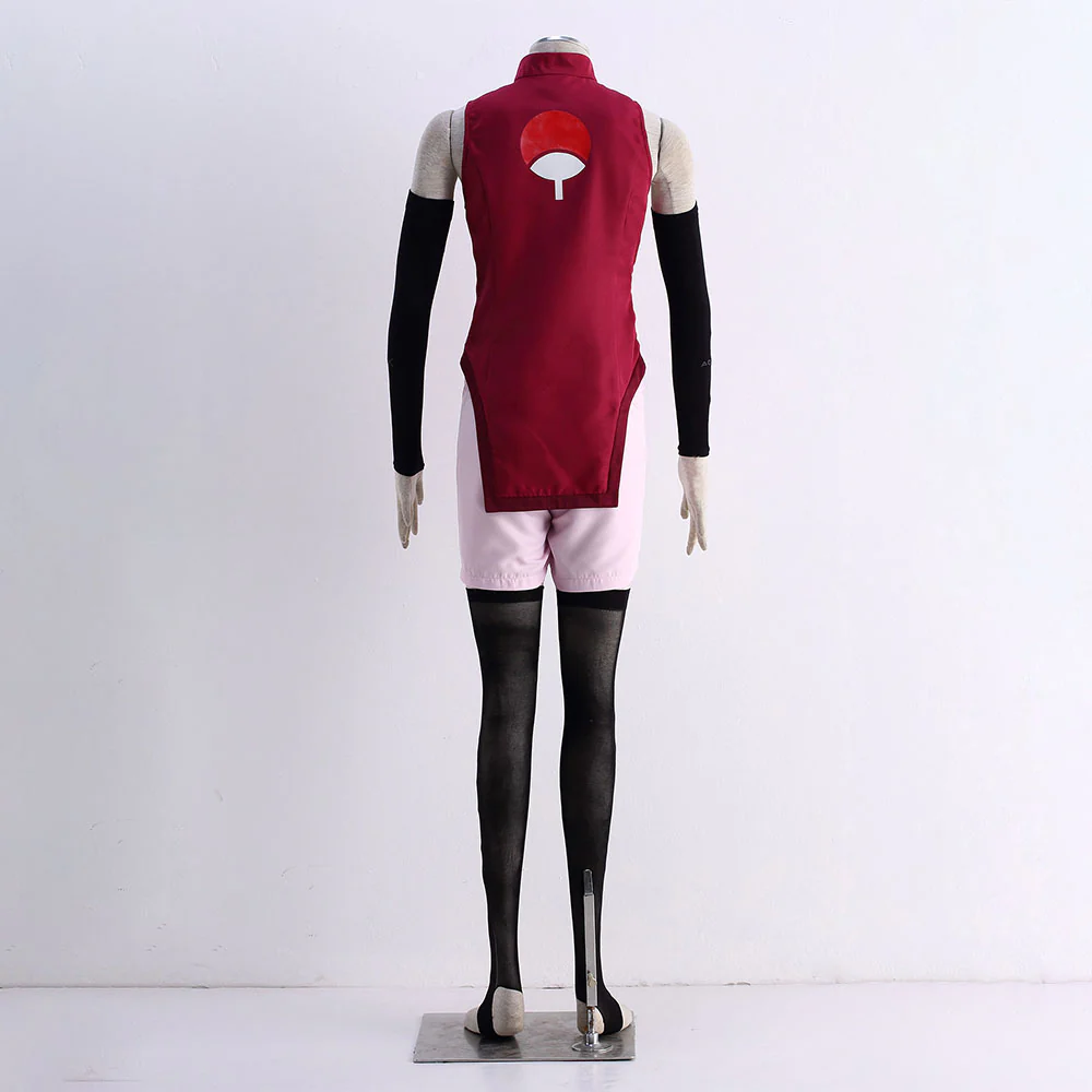 Boruto Costume Uchiha Sarada Cosplay full Outfit for Women and Kids - Image 5