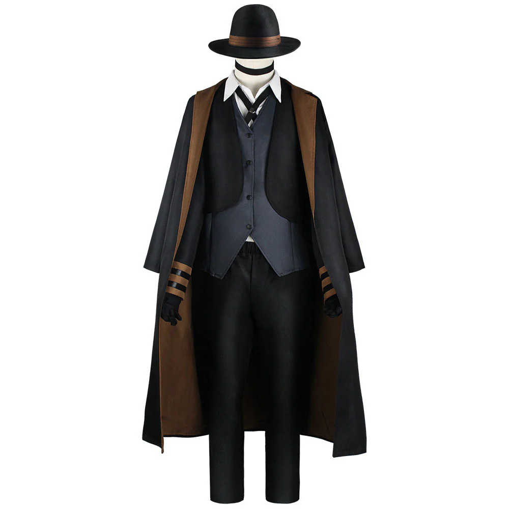 Bungou Stray Dogs Costume Chuuya Nakahara Cosplay full Outfit with Hat for Men - Image 2