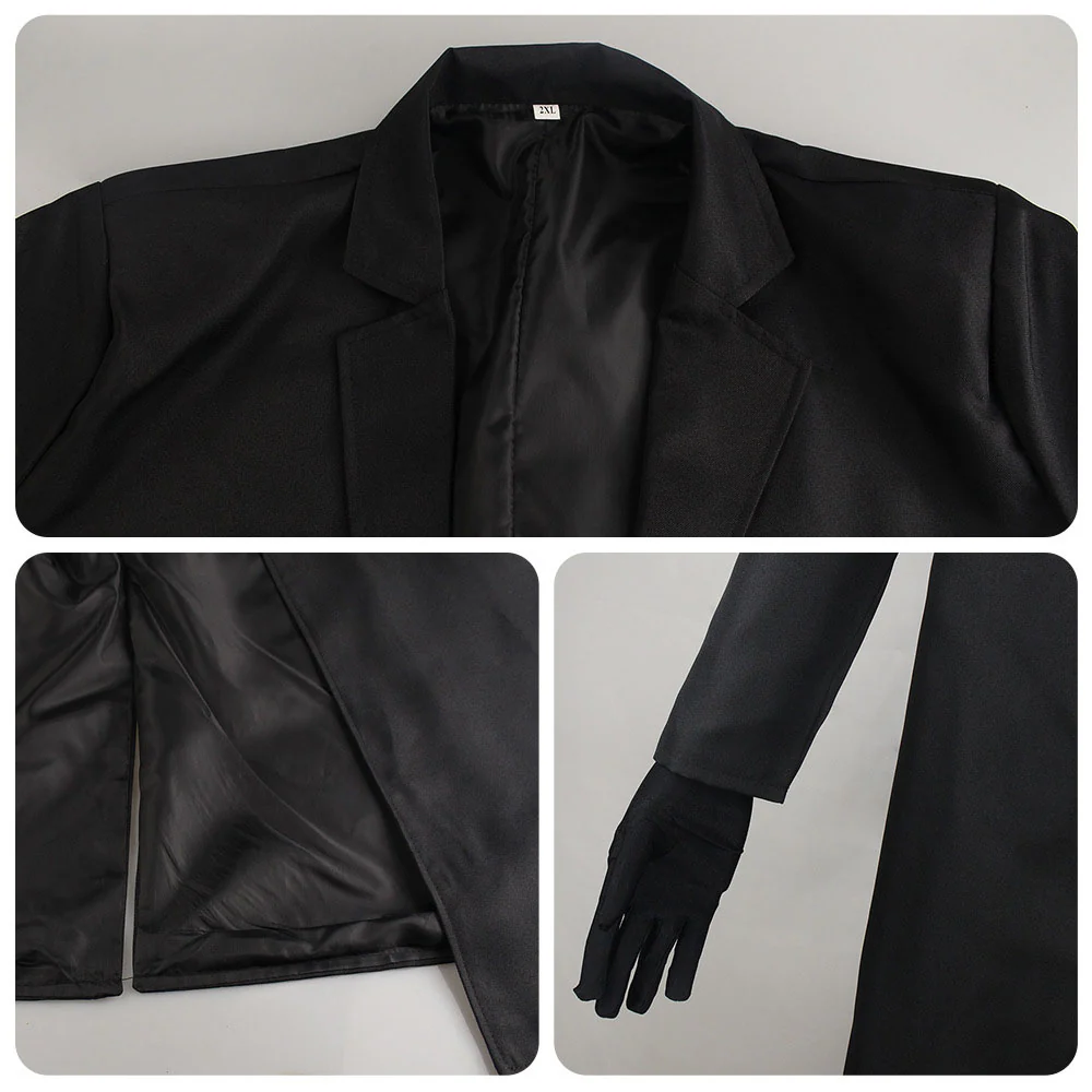 Bungou Stray Dogs Costume Osamu Dazai Cosplay Black Full Outfit with Accessories for Men - Image 5