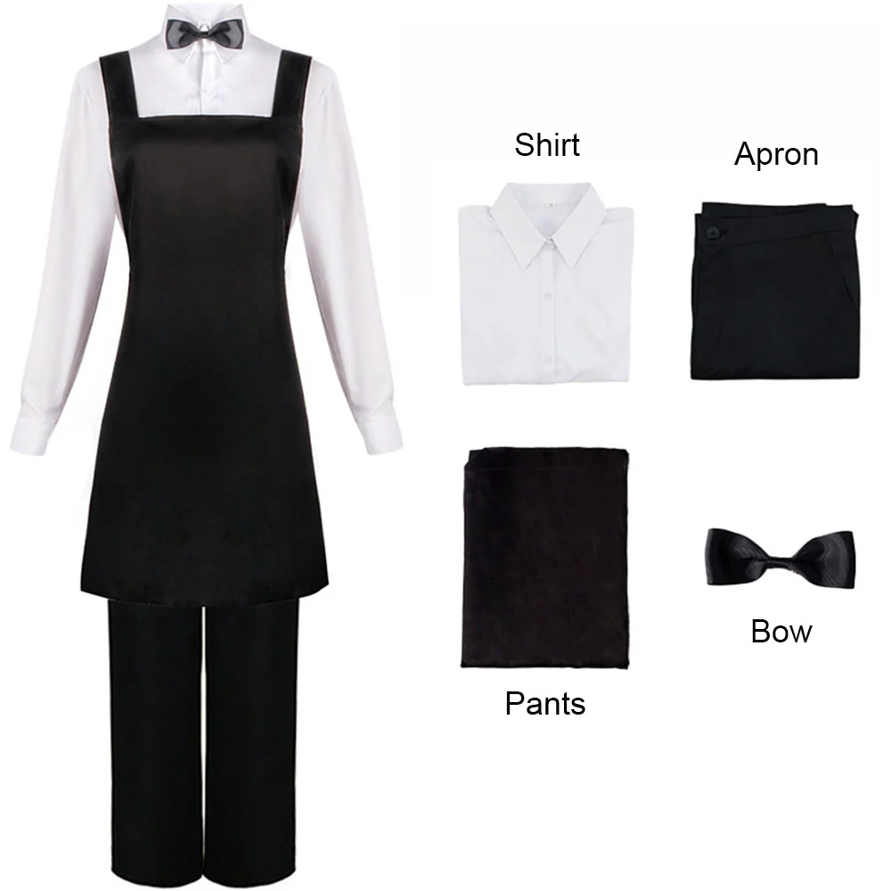 Chainsaw Man Costume Higashiyama Kobeni Waiter Maid Cosplay Outfit for Women - Image 5