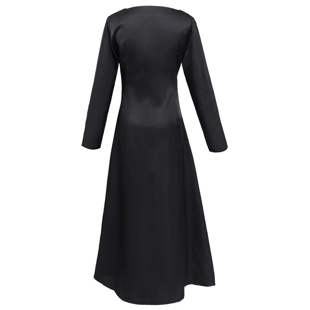 Chainsaw Man Costume Makima Cosplay Black Long Sleeves Dress for Women - Image 4