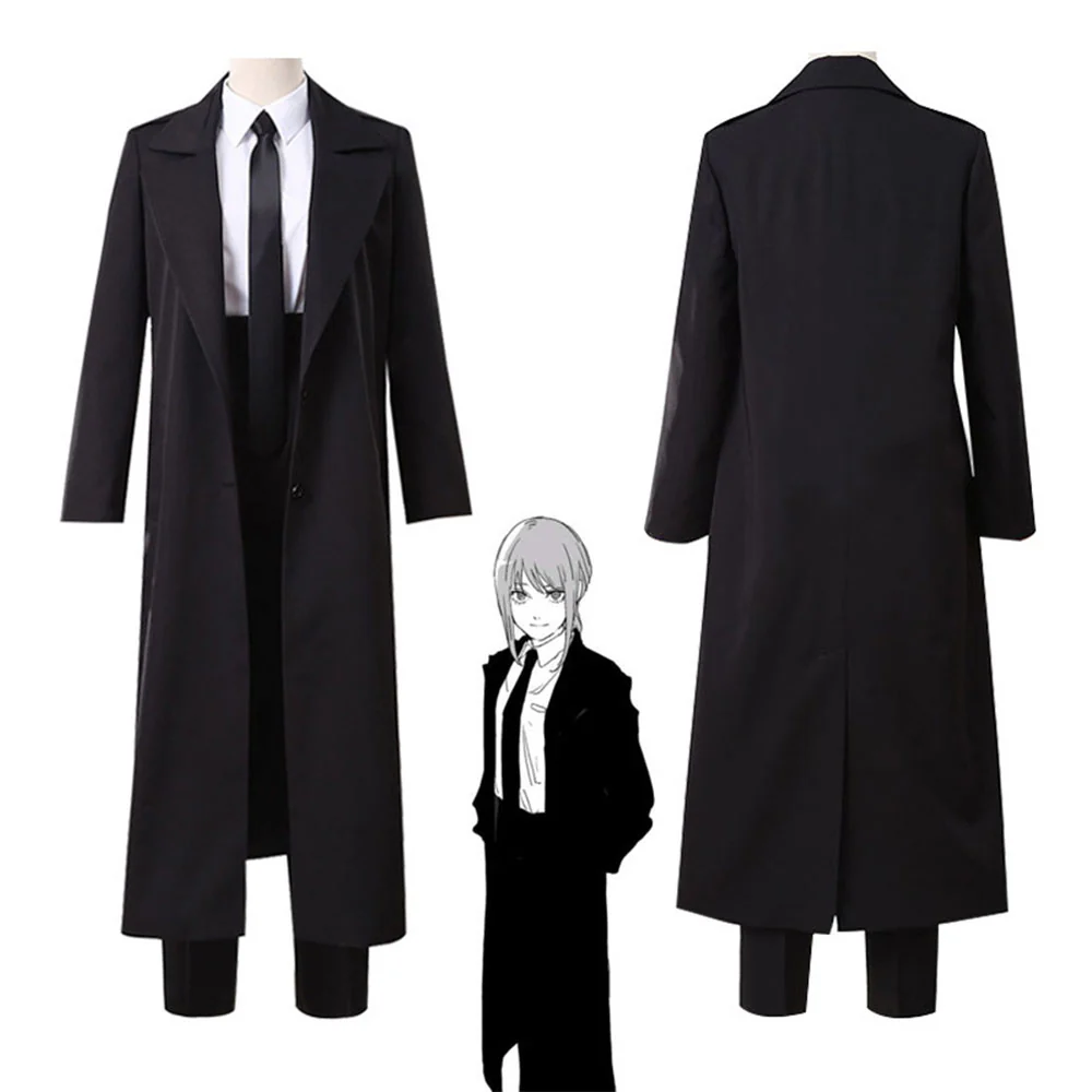 Chainsaw Man Costume Makima Cosplay full Suits Long Coat Uniform for Women - Image 5