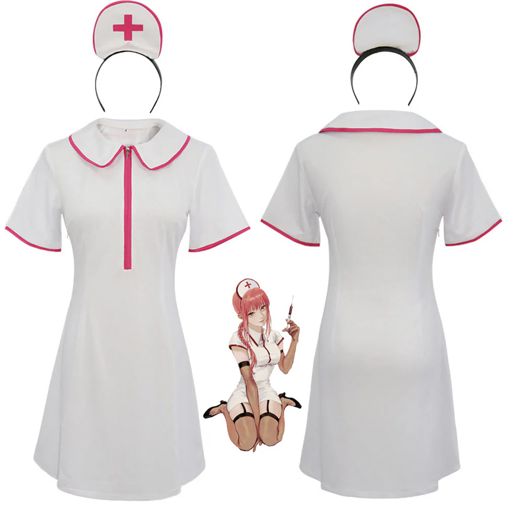 Chainsaw Man Costume Makima Cosplay Nurse Suit with Accessories for Women - Image 8