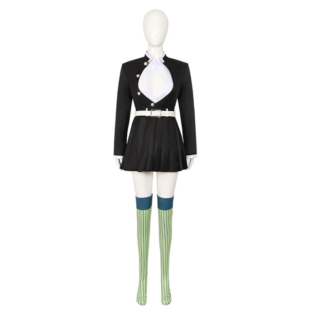Demon Slayer Kimetsu no Yaiba Costume Kanroji Mitsuri Cosplay Full Outfit for Women - Image 3