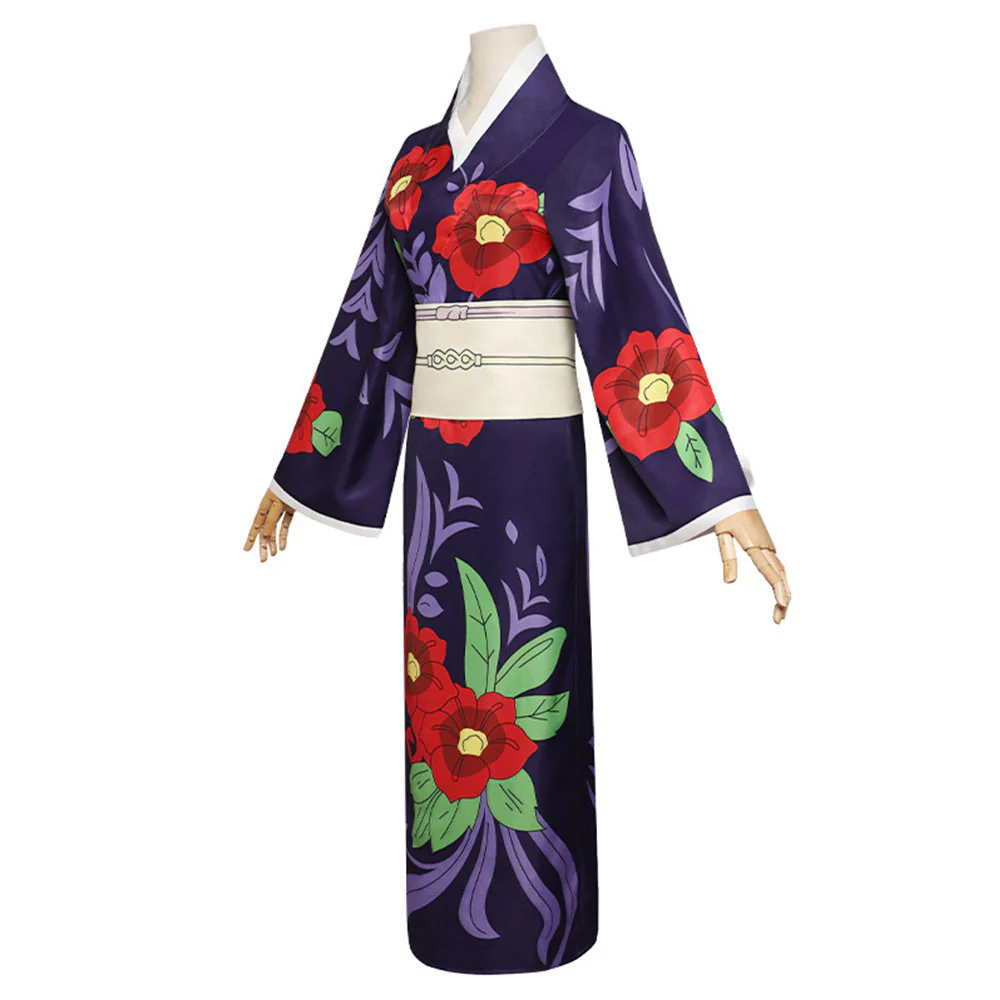 Demon Slayer Kimetsu no Yaiba Costume Tamayo Kimono Cosplay Full Outfit for Women - Image 4