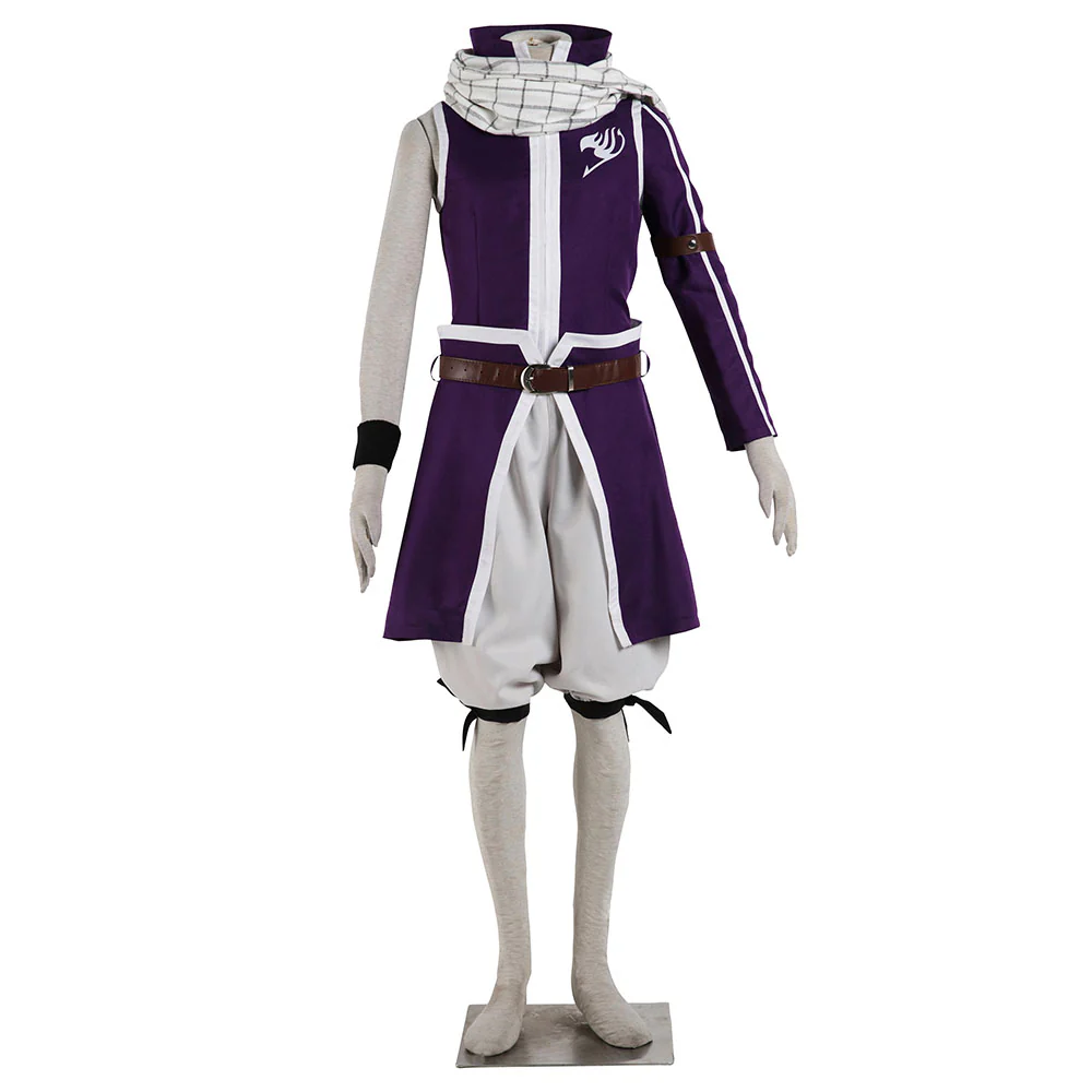 Fairy Tail Costume Grand Magic Games Etherious Natsu Dragneel Cosplay Full Outfit for Men and Kids - Image 2