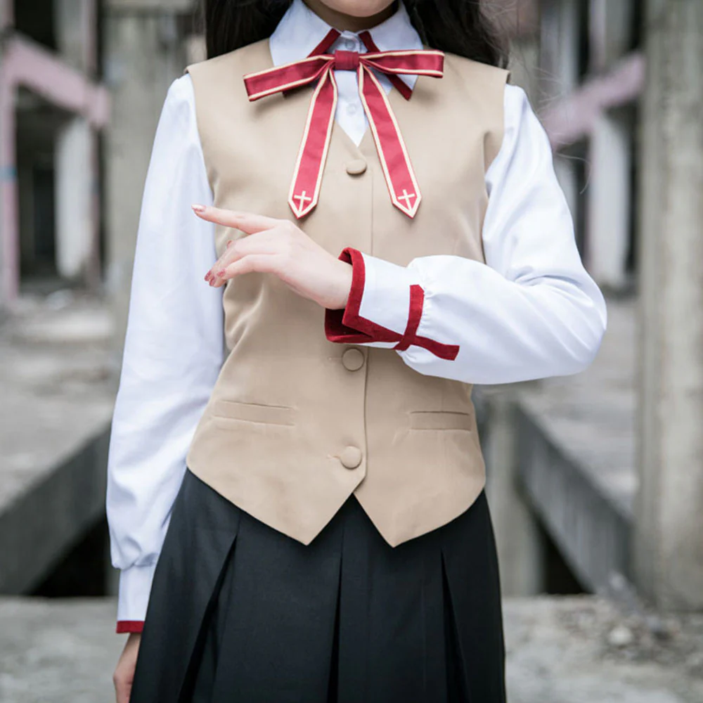 Fate / Stay Night Costume Rin Tohsaka Autumn School Uniform Cosplay Set for Women and Kids - Image 6
