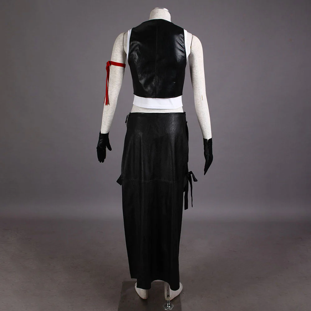 Final Fantasy 7 Costume Tifa Lockhart Cosplay Black Full Outfit for Women and Kids - Image 5
