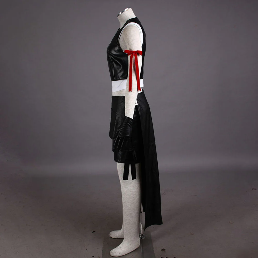 Final Fantasy 7 Costume Tifa Lockhart Cosplay Black Full Outfit for Women and Kids - Image 6