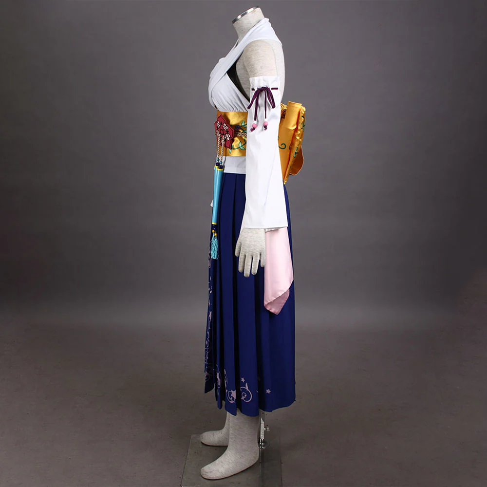 Final Fantasy X 10 Costume Yuna Cosplay Full Outfit for Women and Kids - Image 5