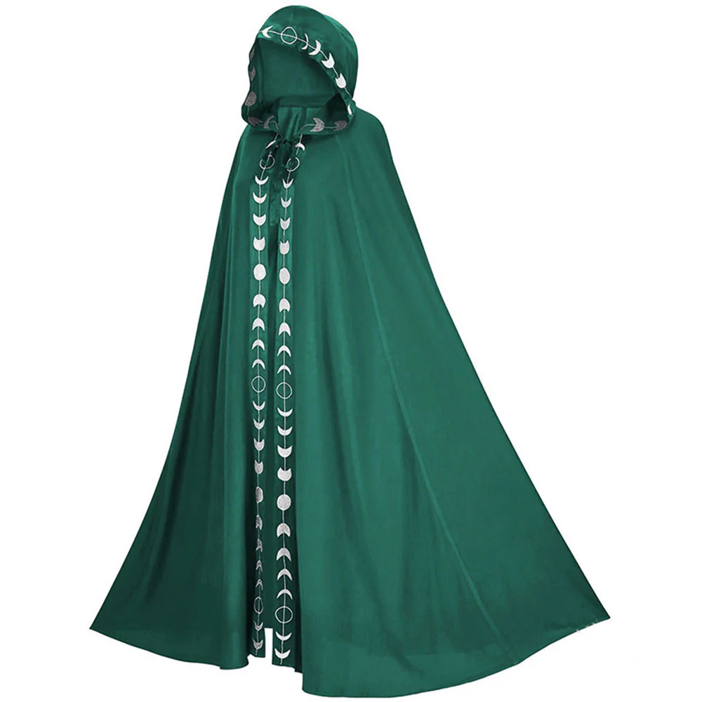Halloween Cloak Middle Age Renaissance Cosplay Long Hooded Robe Unisex and Kids - Image 3