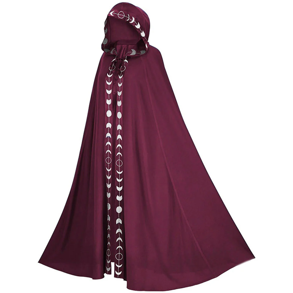 Halloween Cloak Middle Age Renaissance Cosplay Long Hooded Robe Unisex and Kids - Image 4