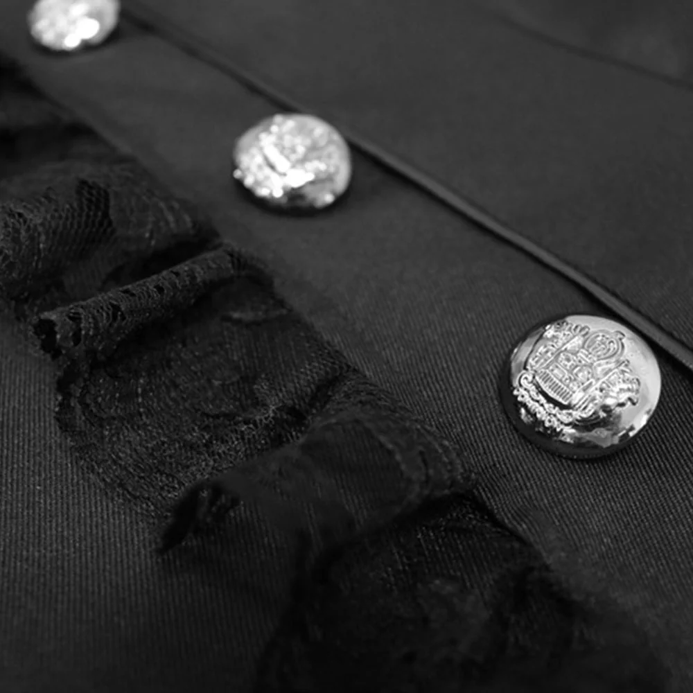 Halloween Costume Coat Middle Age Lace Lace Three-breasted Vintage Unifrom Cosplay for Women - Image 6