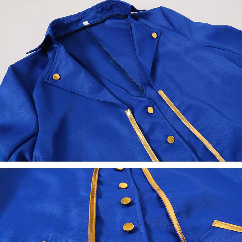 Halloween Costume Coat Middle Age Steampunk Silver Edge Vintage Unifrom Cosplay for Men - Image 10