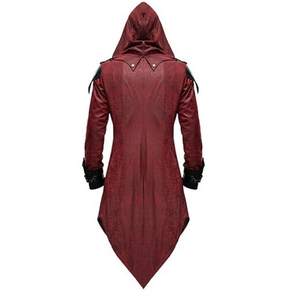 Halloween Costume Coat Middle Age Vintage Steampunk Dark Cosplay Unifrom for Men - Image 6