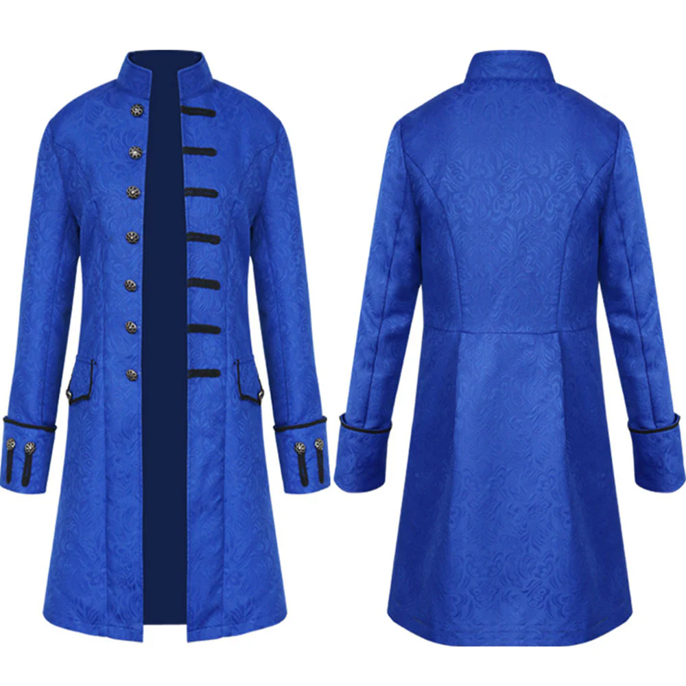 Halloween Costume Coat Middle Century Steam Punk Vintage Unifrom Cosplay for Men and Kids - Image 3