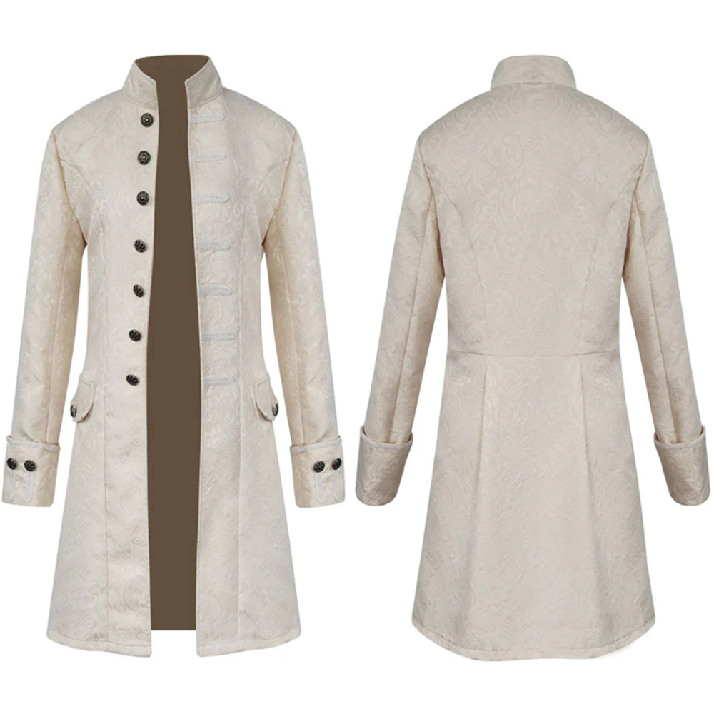 Halloween Costume Coat Middle Century Steam Punk Vintage Unifrom Cosplay for Men and Kids - Image 4