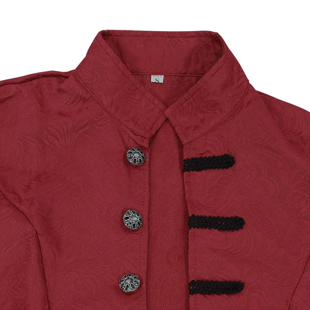 Halloween Costume Coat Middle Century Steam Punk Vintage Unifrom Cosplay for Men and Kids - Image 8