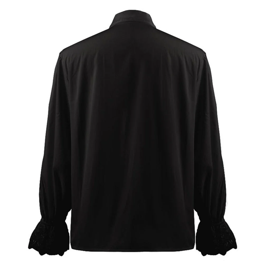 Halloween Costume Shirt Renaissance Victoria Steampunk Vintage Ruffles Shirt for Women - Image 4