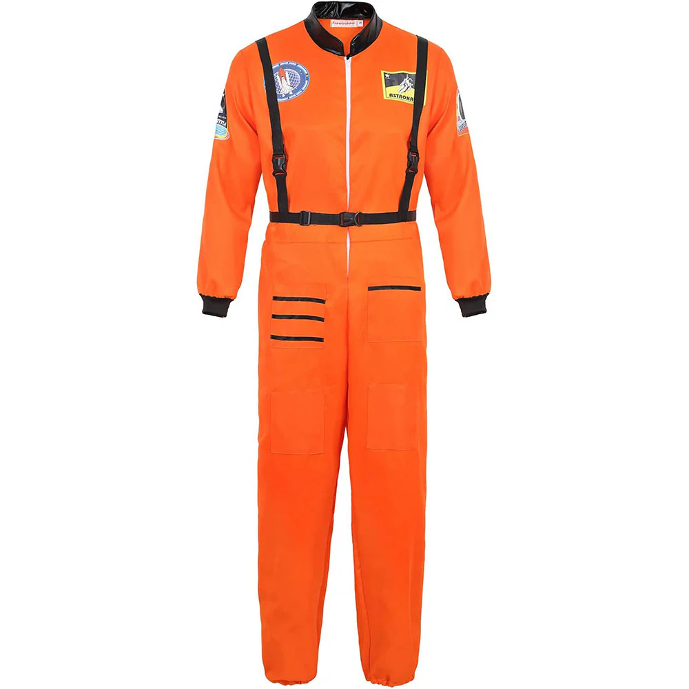 Halloween Costume Space Astronaut Cosplay Air Force Outfit for Men and Kids