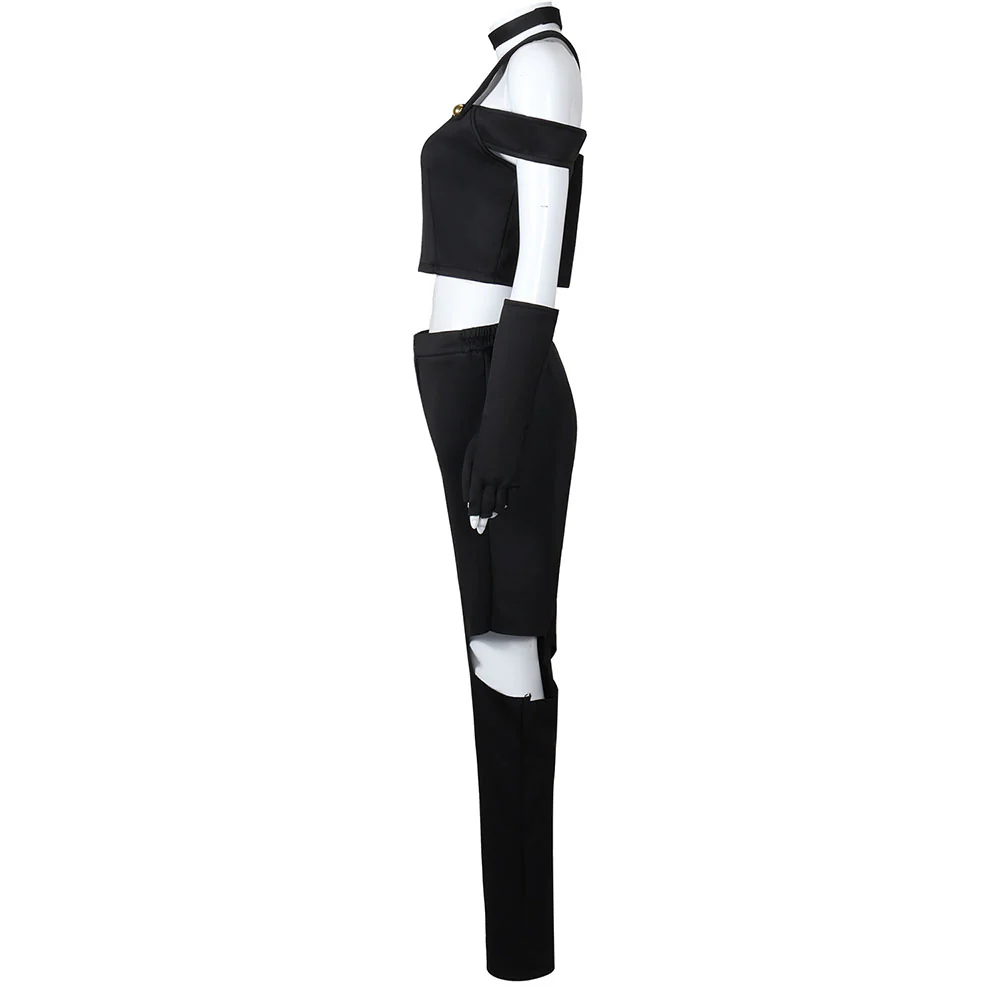 Hazbin Hotel Costume Vaggie Cosplay full Set with Tail Accessories for Women - Image 4