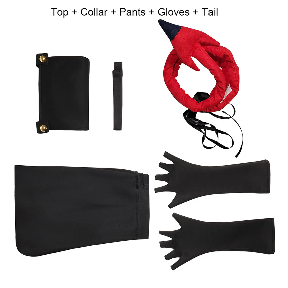 Hazbin Hotel Costume Vaggie Cosplay full Set with Tail Accessories for Women - Image 5