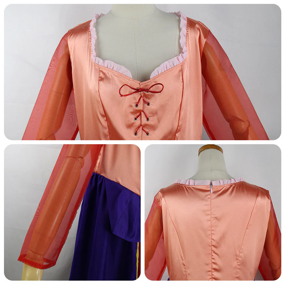 Hocus Pocus 2 Costumes Witch Winifred and Sarah Cosplay Dresses for Women and Kids - Image 9