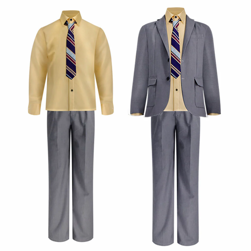 Joker 2 Folie à Deux Costumes The Joker Arthur Fleck Cosplay Gray full Suits for Men - Image 3