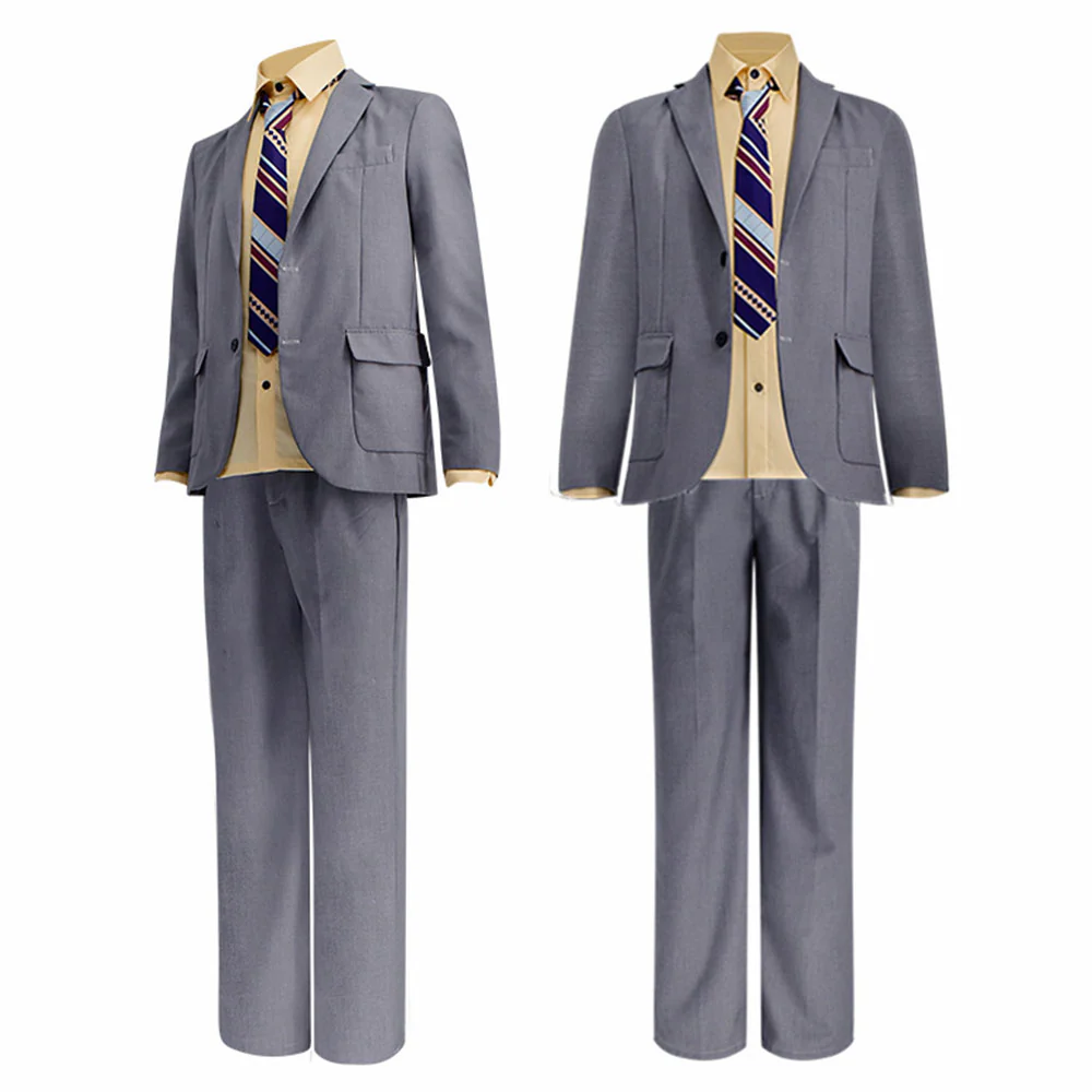 Joker 2 Folie à Deux Costumes The Joker Arthur Fleck Cosplay Gray full Suits for Men - Image 4