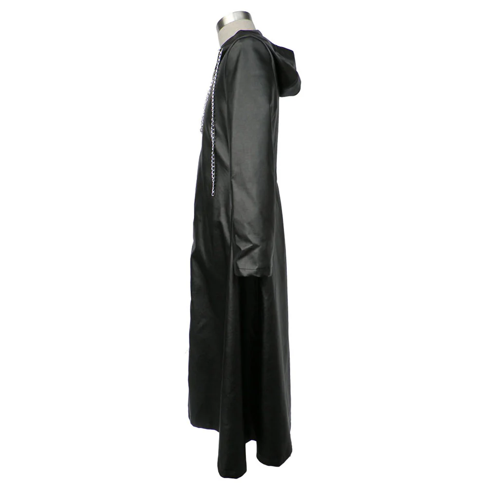 Kingdom Hearts Costume Organization XIII Cosplay Cloak Black Leather Robe for Men and Kids - Image 5